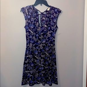 Floral purple skater dress